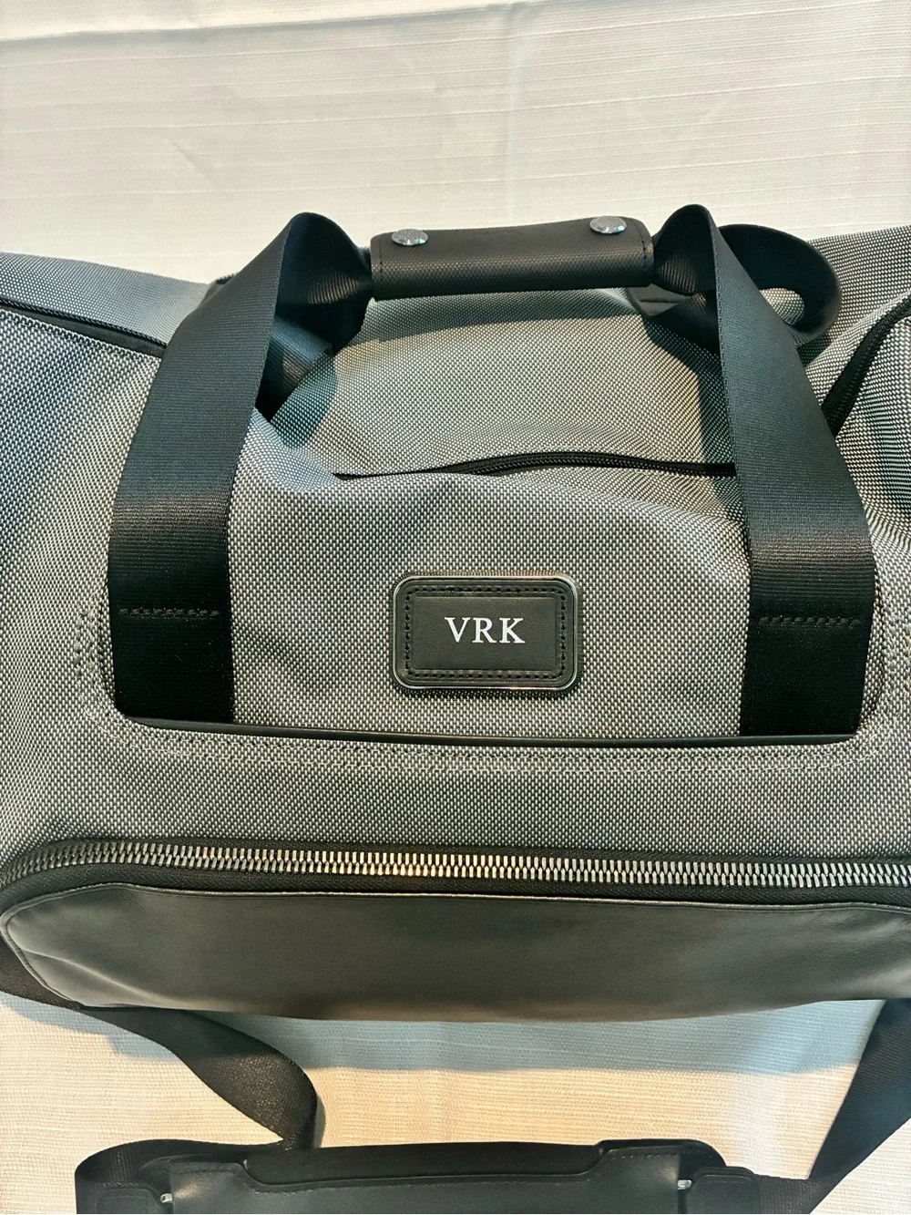 Tumi Men's Alpha X Double Expansion Gray and Black Travel Satchel Duffle Bag